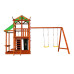 Детский деревянный игровой комплекс SportBaby Babyland-7 с горкой, качелями, домиком и скалодромом 3,2 м (SB-2092)