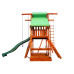 Детский деревянный игровой комплекс SportBaby Babyland-7 с горкой, качелями, домиком и скалодромом 3,2 м (SB-2092)