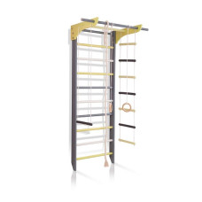 Детский спортивный уголок SportBaby 2-Lux 1-240 с канатом, кольцами и лестницей 240х76 см (SB-3935)