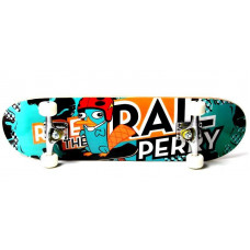 Деревянный скейтборд Space Sport "Rail Perry" с PU-колесами Разноцветный Клен 78х20 см (DP-SD03)