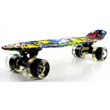 Пенни борд детский Space Sport "Cool Draft Joker" ABEC-7 пластиковый Разноцветный 55х15 см (DP-716693028)