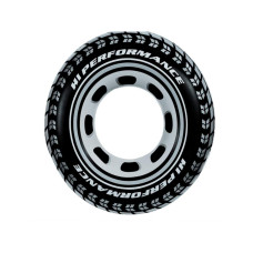 Надувной круг детский от 9 лет Шина Intex 91см черый (IND-59252) Надувной круг детский от 9 лет Шина Intex 91см черый (IND-59252)