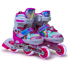 Комплект роликов радужный Scale Sports Розовый размер 30-33 (DP-1663886319)