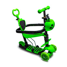 Самокат 5in1 Scooter Божья коровка Green-1 с бортиком зеленый (DP-645151472)