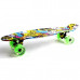 Детский пенни борд Space Sport "Skateboards" со светящимися колёсами пластиковый Разноцветный 57х15 см (DP-PFO021)