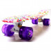 Детский пенни борд скейт Sport Space "Violet Flowers" c PU-колесами Разноцветный 55х15 см (DP-1655323483)