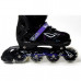 Роликовые коньки раздвижные Space Sport ABEC-7 82A Черные размер 38-42 (DP-1664042474-L)
