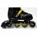 Роликовые коньки раздвижные Space Sport ABEC-7 82A Черные размер 38-42 (DP-19680049-L)