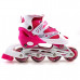 Роликовые коньки раздвижные Space Sport ABEC-7 82A Розовые размер 38-42 (DP-1609460028-L)