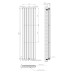 Вертикальный радиатор Navi Thermo Largo Double 456х1800-6 anticor белый 16 – 21 м² (02-144063-4518-NV)