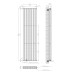 Вертикальный радиатор Navi Thermo Ellipse Double 480х1800-8 anticor белый 17 – 22 м² (02-145033-4818-NV)