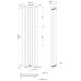 Вертикальный радиатор Navi Thermo Largo double 456*1800-6 (50мм) anticor черный муар 16 – 21 м² (02-244163-4518-NV)