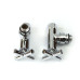 Кран угловой для полотенцесушителей Raftec Premium 1/2x1/2 Chrome, 2шт.