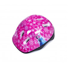 Детский велошлем Space Sport Pink Snowflakes универсальный пластиковый розовый (DP-2085837777)