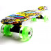 Детский пенни борд Space Sport "Skateboards" со светящимися колёсами пластиковый Разноцветный 57х15 см (DP-PFO021)