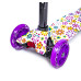 Детский самокат Space Sport Violet Flowers со светящимися колесами 55 см алюминий Разноцветный (DP-2124391184)