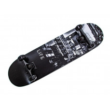 Скейт деревянный Space Sport с PU-колесами Разноцветный Double Kick Клен 79х20 см (DP-1289401843)