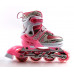 Детские роликовые коньки Space Sport раздвижные ABEC 7 Розовые размер 34-37 (DP-518333674-M)