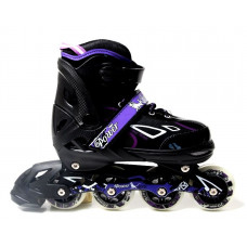 Детские роликовые коньки Space Sport раздвижные ABEC 7 Черные размер 34-37 (DP-1664042474-M)
