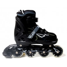 Детские роликовые коньки Space Sport раздвижные ABEC 7 Черные размер 34-37 (DP-672406338-M)