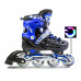Роликовые коньки детские раздвижные Space Sport ABEC-7 82A Синие размер 29-33 (DP-1281745602-S)