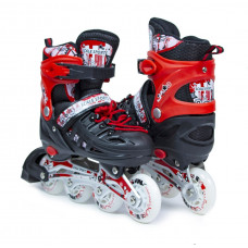 Детские ролики раздвижные Space Sport ABEC-7 82A Красные размер 29-33 (DP-1352221228-S)