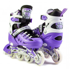 Детские ролики раздвижные Space Sport ABEC-7 82A Фиолетовые размер 29-33 (DP-1932601124-S)