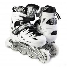 Детские ролики раздвижные Space Sport ABEC-7 82A Белые размер 29-33 (DP-1932601125-S)
