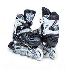 Роликовые коньки детские раздвижные Space Sport ABEC-7 82A Черные размер 29-33 (DP-2069914823-S)
