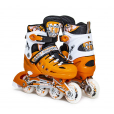 Детские ролики раздвижные Space Sport ABEC-7 82A Оранжевые размер 29-33 (DP-954994693-S)