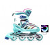 Роликовые коньки детские раздвижные Space Sport ABEC-7 82A Бирюзовые размер 29-33 (DP-LF 907M-S-2)