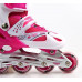 Роликовые коньки раздвижные Space Sport ABEC-7 82A Розовые размер 38-42 (DP-1609460028-L)
