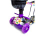 Самокат Scooter 5в1 с рисунком Фиолетовый цветочек с подсветкою 60 кг (DP-1954264907)