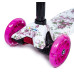 Детский самокат Space Sport Flowers со светящимися колесами 55 см пластик Разноцветный (DP-1129132051)