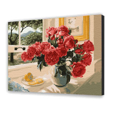 Картина по номерам 12115-AC "Розы на подоконнике" 40х50 см (DP-11215-AC)