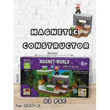 Магнитный конструктор Блоки Майнкрафт S001-3 83 детали от 3 лет (DP-71450898)