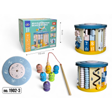 Деревянная развивающая игрушка-сортер с цифрами, бусинами и рыбалкой 1902-3 (DP-711979363)