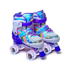 Раздвижные ролики-квады Scale Sports фиолетовые, размер 34-37 (DP-625609082) Раздвижные ролики-квады Scale Sports фиолетовые, размер 34-37 (DP-625609082)