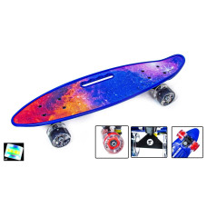 Пенни борд Universe Scale Sports с ручкой и подсветкой колес (DP-87993766) Пенни борд Universe Scale Sports с ручкой и подсветкой колес (DP-87993766)