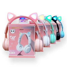Беспроводные наушники LED "Cat Y08M" с RGB подсветкой и кошачьими ушками (DP-1005251172)