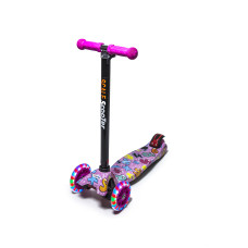 Детский самокат Scale Scooter MAXI-i Цифры с подсветкой розовый (DP-999446886)