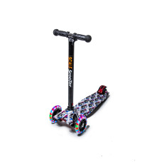 Детский самокат Scale Scooter MAXI-i Мячи с подсветкой черный (DP-475478544)
