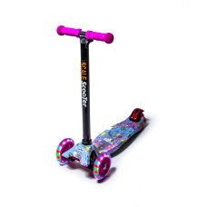 Детский самокат Scale Scooter MAXI-i Единорог с подсветкой розовый (DP-265238104)