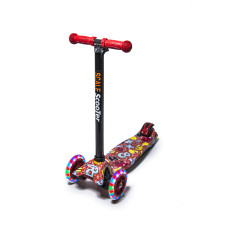 Детский самокат Scale Scooter MAXI-i Цифры с подсветкой красный (DP-265238104)