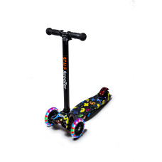 Детский самокат Scale Scooter MAXI-i Цифры с подсветкой черный (DP-13665704)