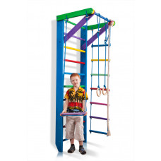 Детский спортивный игровой уголок Baby Sport SB Радуга Дерево Разноцветный 220х80 см (2-220)