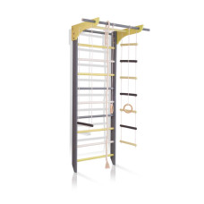 Детский спортивный уголок SportBaby 2-Lux 1-220 с канатом, кольцами и веревочной лестницей 220х76 см (SB-3924)