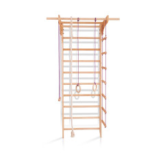 Детский спортивный уголок SportBaby 10-Lux 1-220 натуральное дерево 220×76 см (SB-3974)