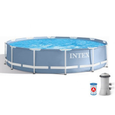 Каркасный бассейн Intex Prism Frame Pool 366x76 см с фильтр-насосом (IND-26712)