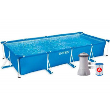 Каркасный прямоугольный бассейн Intex Rectangular Frame Pool 450×220×84см с картриджным фильтром (IND-28274)